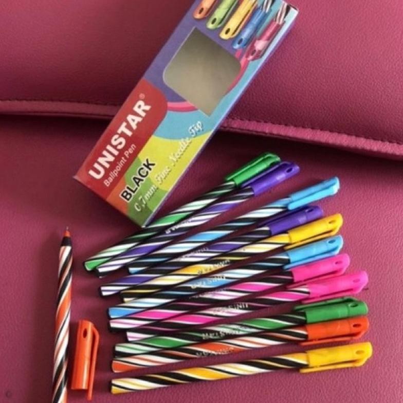 

JoeraganlapakPena Unistar Satuan Rainbow 0.7Mm Pulpen Bulpen Pen Bulpoint Murah Hadiah Souvenir Kado 1 Box 12Pcs Grosir Stok