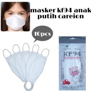 Masker Kf94 Anak Careion Ynb Polos Isi 10Pcs Laris Hitam Putih Y&B Baru