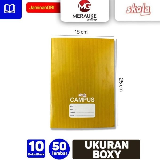 

Buku Tulis Campus SKOLA KRAFT 50 Lembar (1 Pack isi 10 Buku)