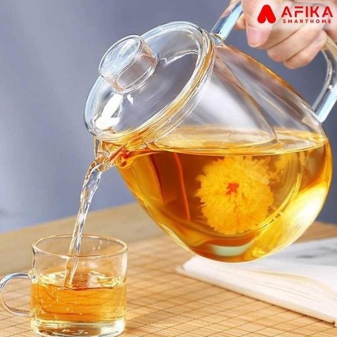 Teko Pitcher Gelas Kaca Teko Teh Kaca Tahan Panas Api Glass Wadah