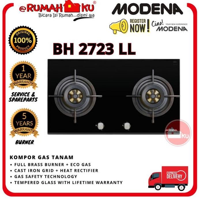 Kompor Gas Tanam Modena BH 2723 LL Full Brass Burner