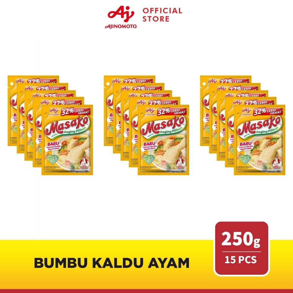 

Masako Bumbu Kaldu Ayam Penyedap Rasa 250g (15pcs)