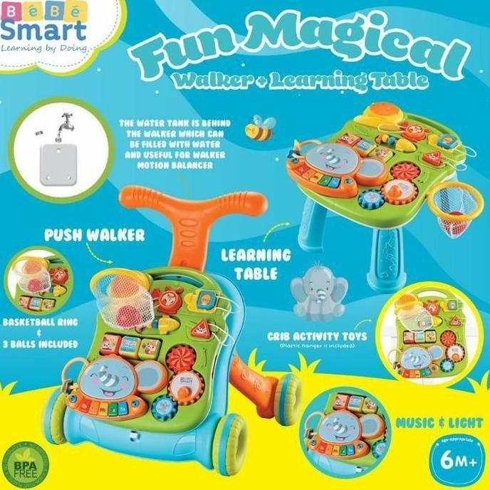 PUSH WALKER FUN MAGICAL WALKER BEBE SMART/ BEBE SMART elephant 107