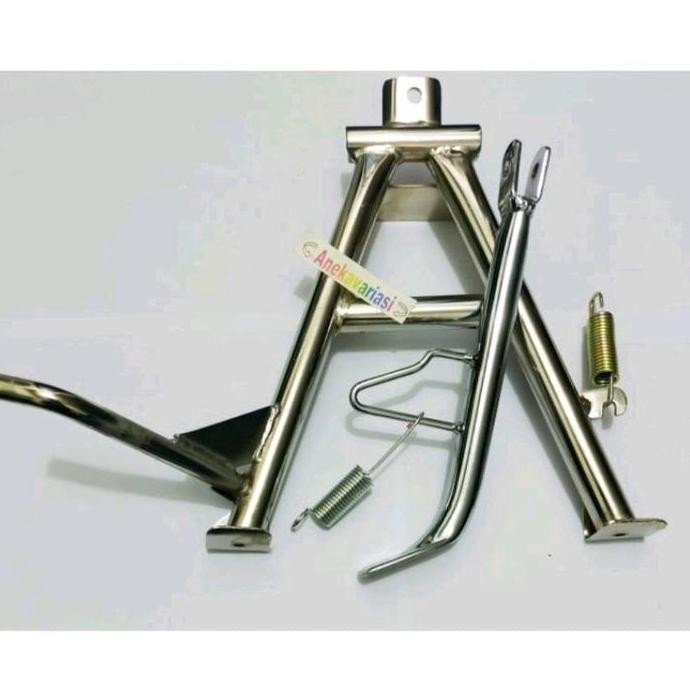 standar tengah + standar samping Supra 125fi Supra x125 - Supra fit New - karisma finishing chrome