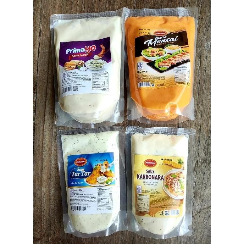 

Prima Agung Saus Mentai 500 Gr | Saus Garlic | Saus Tartar | Saus Karbonara RB10