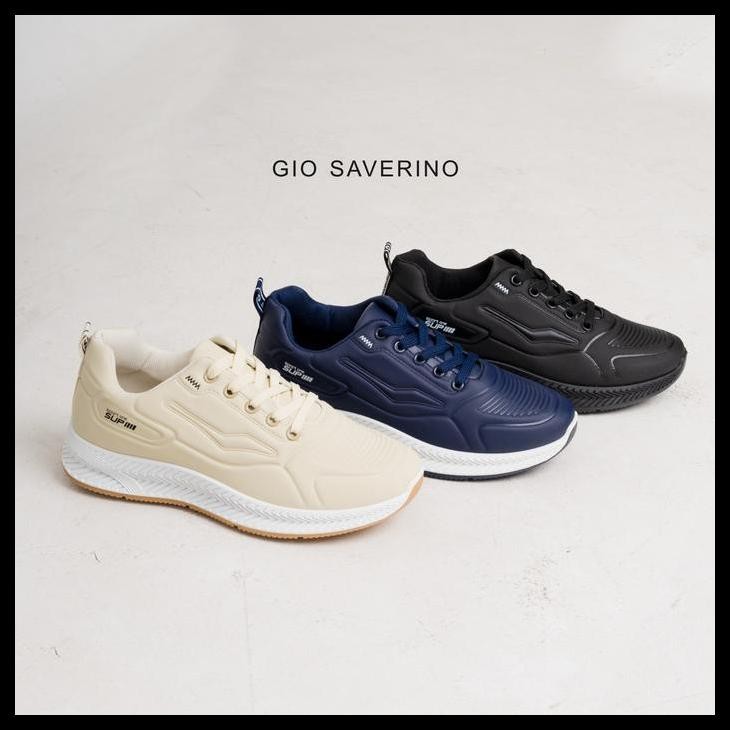Sepatu Sneakers Hitam Pria Gio Saverino Terlaris