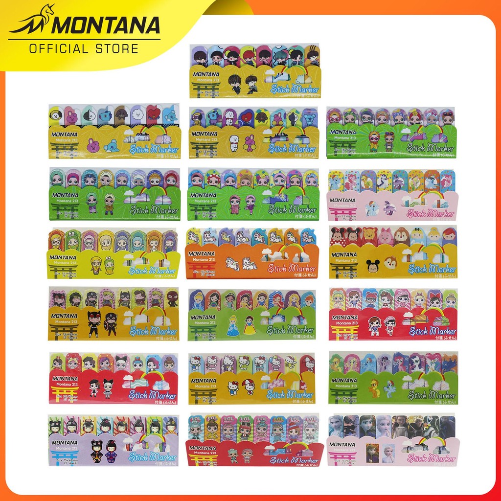 

MONTANA STICKY NOTE KERTAS MEMO TEMPEL STICK MARKER MOTIF RANDOM 213