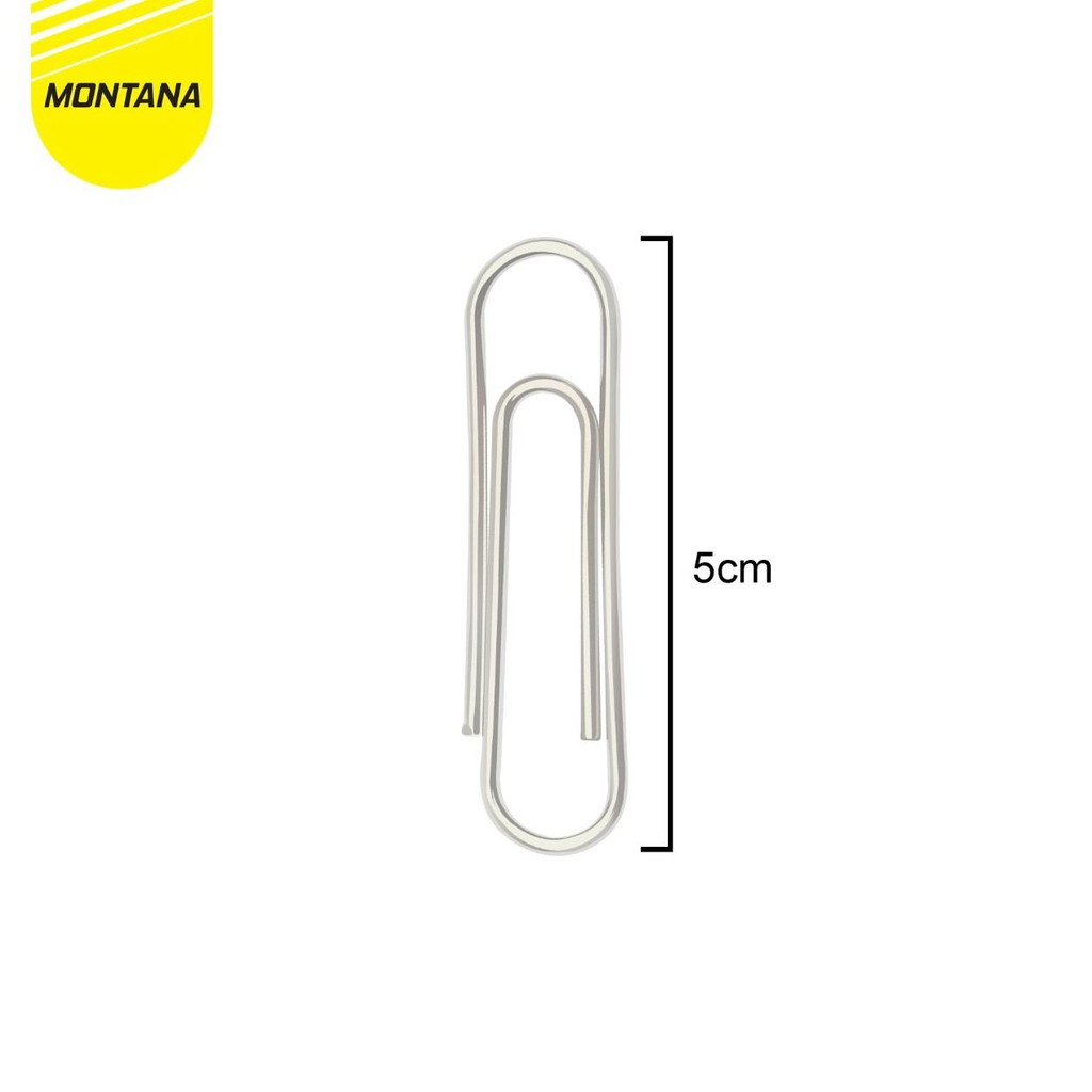 

MONTANA PAPER CLIP PENJEPIT KLIP KERTAS 60 PCS BEST QUALITY SERBAGUNA NO.5/RETAIL