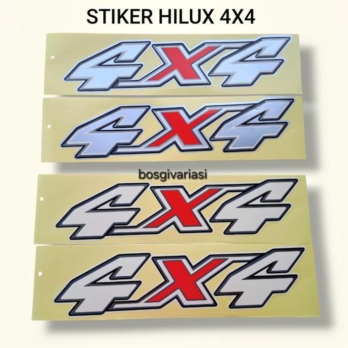 Terlaris Stiker hilux 4x4 / stiker toyota hilux 4x4 / Sticker 4x4 hilux / stiker hilux SALE