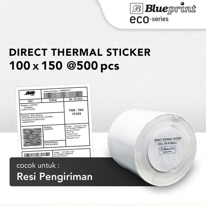 

Direct Thermal Sticker 100 x 150 , Label Resi BLUEPRINT 100x150 mm