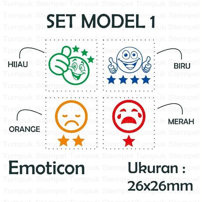 

(Paket Hemat 4Pcs) Stempel Emoticon Reward Viral / Stempel Motivasi Anak Tk / Stempel Untuk Anak Didik Co