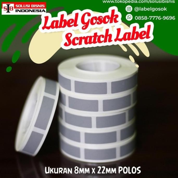 

Stiker Label Gosok Ukuran 8*22Mm Polos - 20 Roll Co