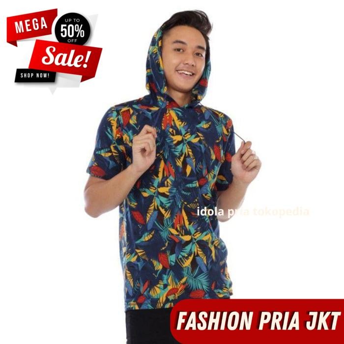 T_SHIRT HOODIE BLUE HAWAAI SERIES.SUMMER T_SHIRT HOODIE / T_SHIRT HOODIE BLUE HAWAAI SERIES.SUMMER T