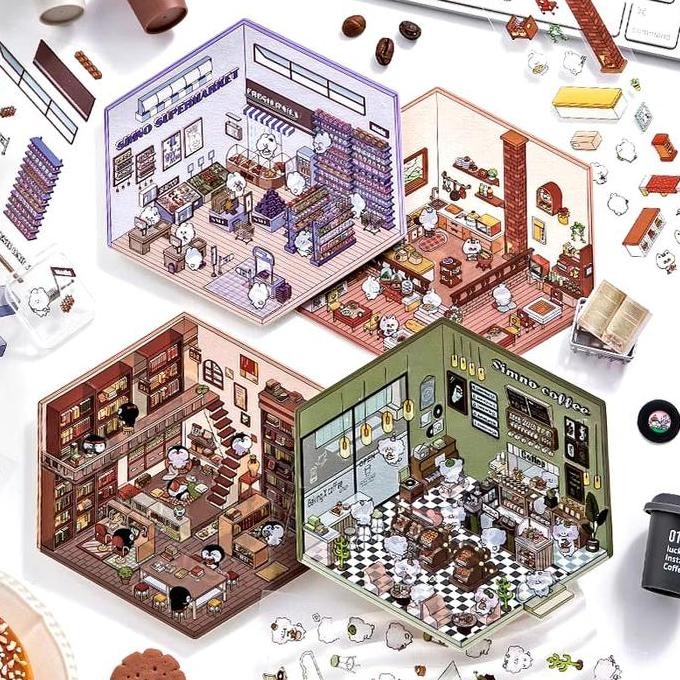 

Ab115 Stiker Set 3D Stiker Decorative 3D Korea Motif Lucu Stiker Decoration Mainan Anak Korea Stiker Motif Rumah Co