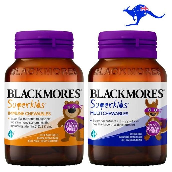 NEW BLACKMORES Superkids Multi Gummies Chewables Immune Multivitamin Anak