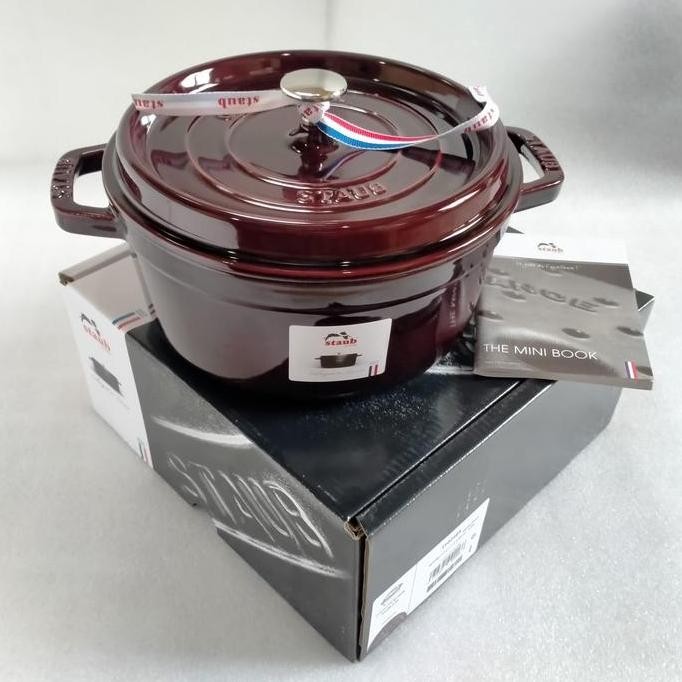 TERMURAH - original France STAUB 24cm Round Cast Iron Cocotte