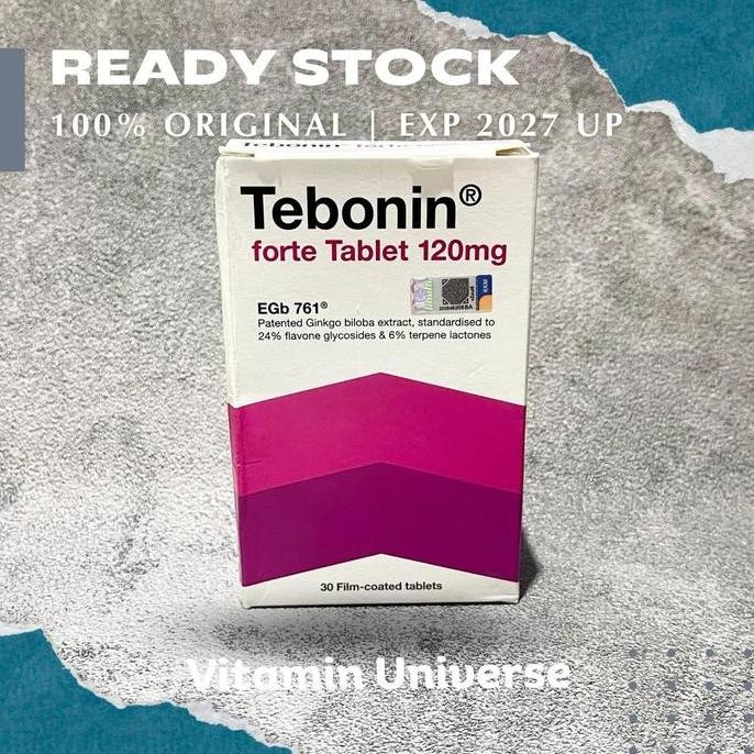 Tebonin Forte 120mg 30 Tablet Ginkgo Biloba Vitamin Herbal