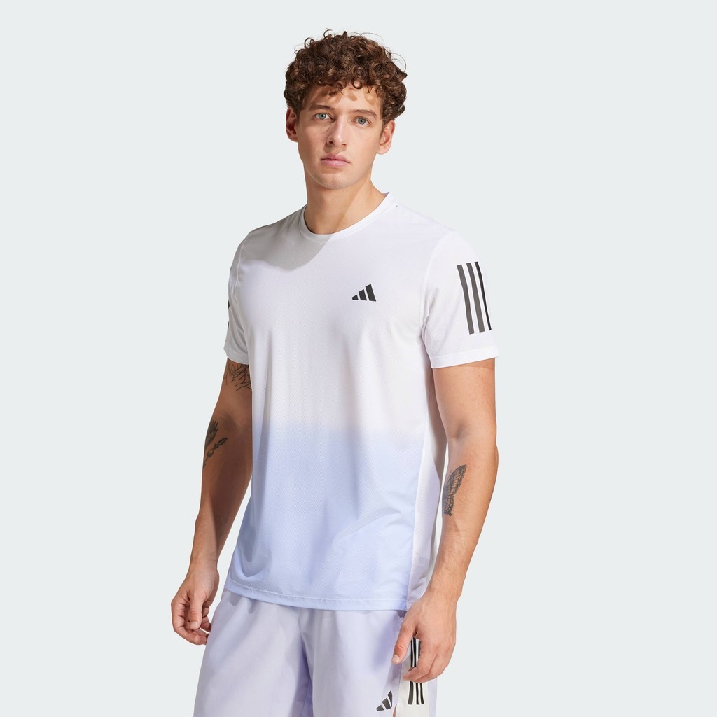 adidas Running Own the Run CLIMACOOL Colorblock Tee Men White JC9886