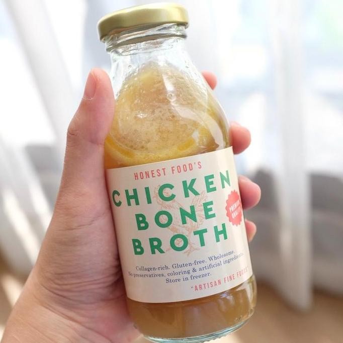 

Chicken Bone Broth Honestfood (Kaldu Ayam Premium) - 1 botol kaldu ayam, MPASI, bahan masakan Soup bakso kuah, sup mie kuah, no Msg, no Instan, Bumbu masak Kari FA