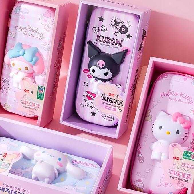 

TERBARU - TOKKADO Sanrio Squishy Pencil Case Original Kotak Pensil Anak Lucu