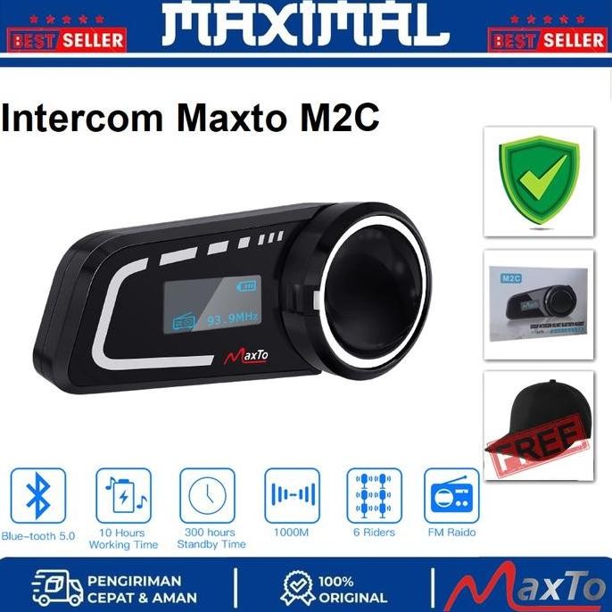 Intercom Maxto M2C 6 Rider Intercom Bluetooth Helm