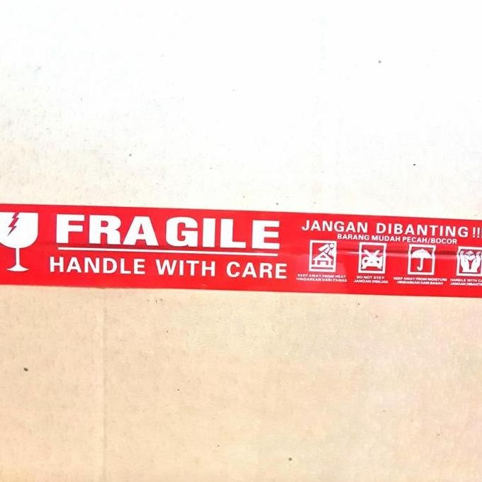 

Boom Sale !!! Lakban Plakban Fragile Handle With Care 48Mm X 100 Yard Tebal Opp