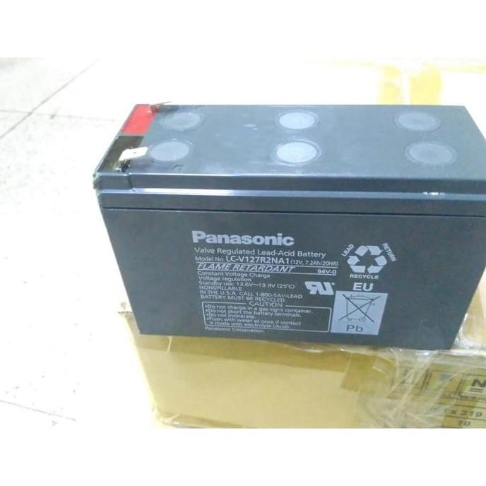 Baterai Aki Kering Panasonic 12V 7Ah Ori Buat Motor / Ups / Accu