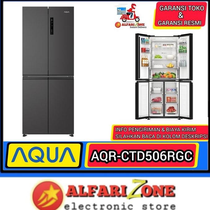 TERMURAH - Kulkas 4 Pintu AQUA AQRCTD506RGC AQUA AQRCTD506RGG BB 406L Kulkas 4 Pintu multidoor inver