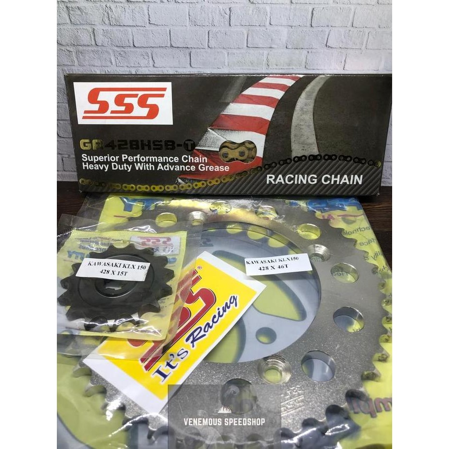 Gearset SSS 428 Rantai HSBT KLX