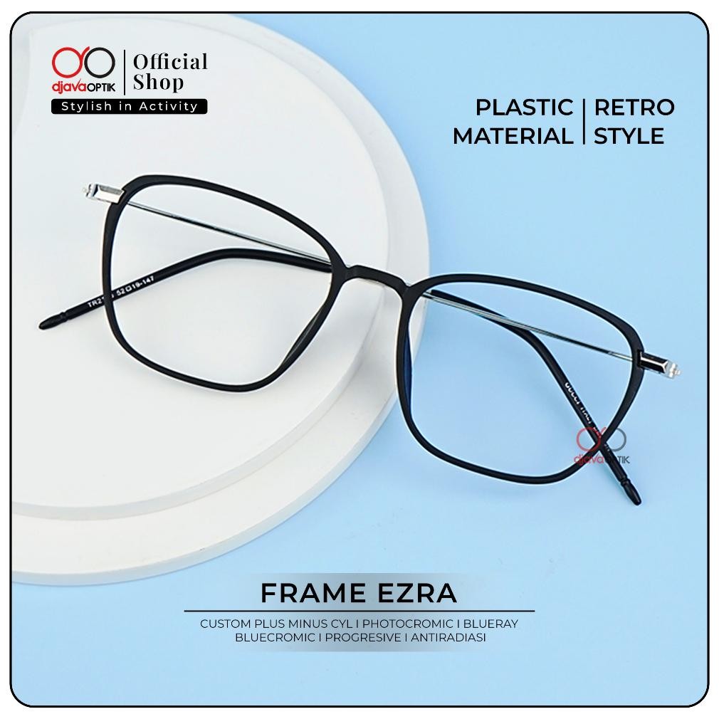 DJAVA OPTIK - Frame Ezra - Kacamata Photocromic Korea Plastik Titanium Berkualitas