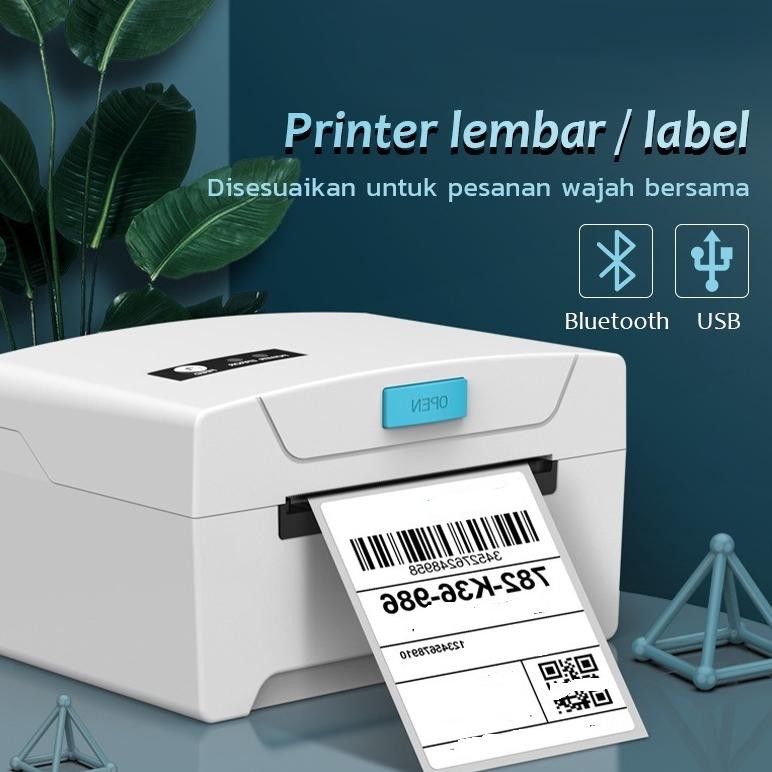 SMARTCOM - Printer Thermal 80mm support Bluetooth USB Printer Resi Alamat Struk Resi