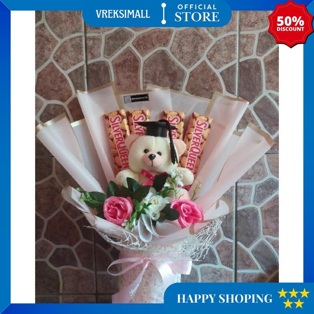 

Buket Bunga Wisuda Bucket Snack Coklat Boneka Sempro Ulang Tahun Anniversary Lamaran Sale