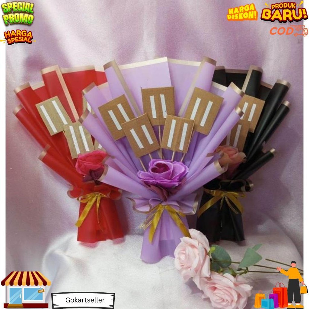 

Buket Kosongan Praktis Foto/Snack/Kopi /Buket Wisuda/Kado Ulang Tahun Best Seller