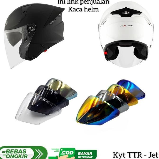 TERBARU - Kaca helm Kyt TTR - JET Visor helm Kyt TTR - JET