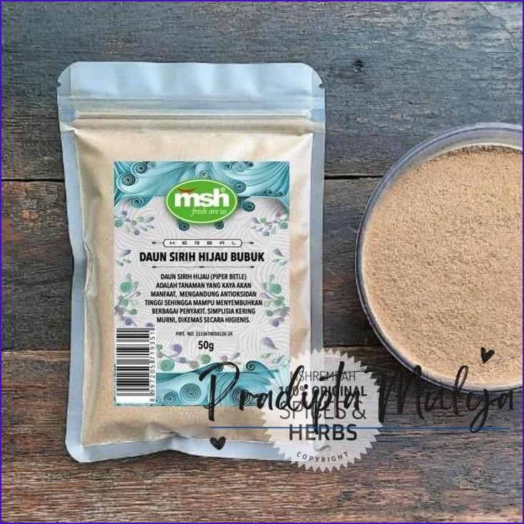 

Paling Murah.! Daun Sirih Hijau Bubuk 50Gr