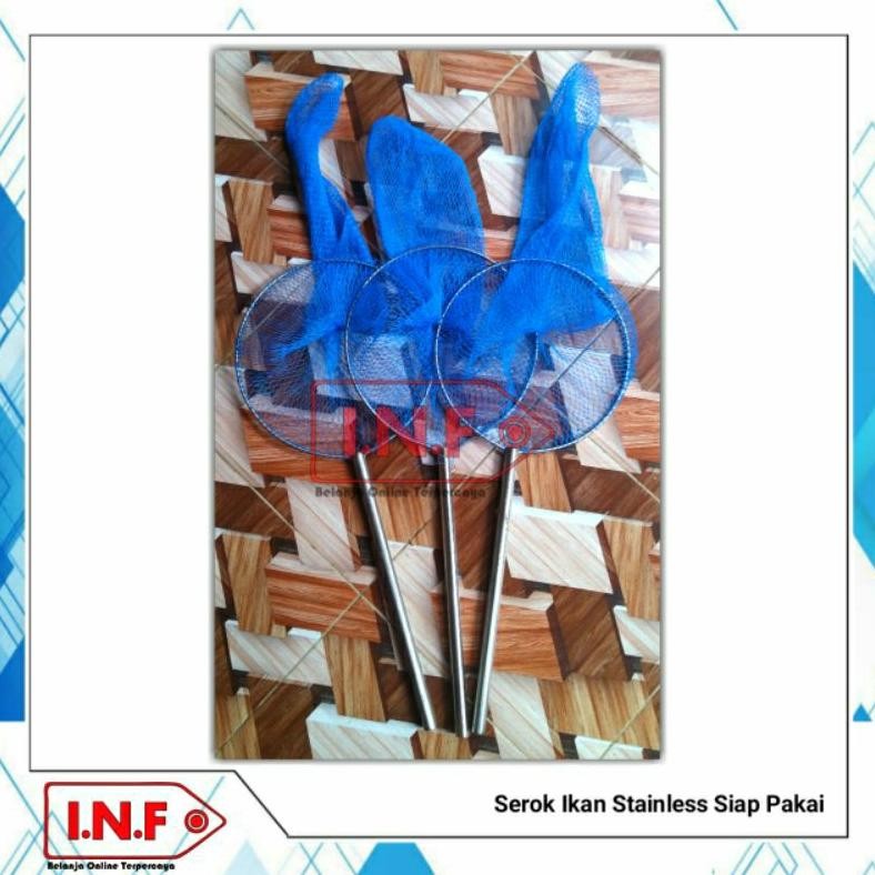 Bisa Cod Jaring Serok Ikan Siap Pakai Bahan Full Stainless / Serok Ikan Panen / Jaring Penangkap Ika