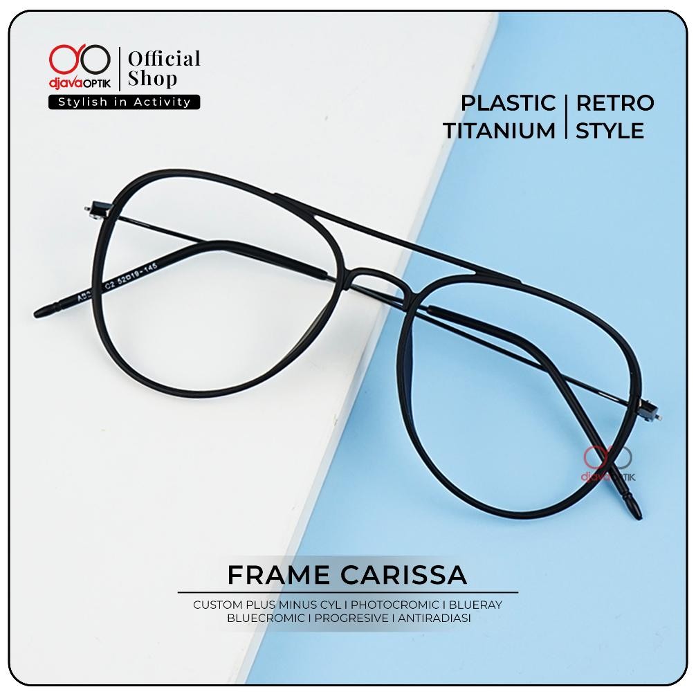 DJAVA OPTIK - Frame Carissa - Kacamata Aviator Oval Lentur Oversize Berkualitas