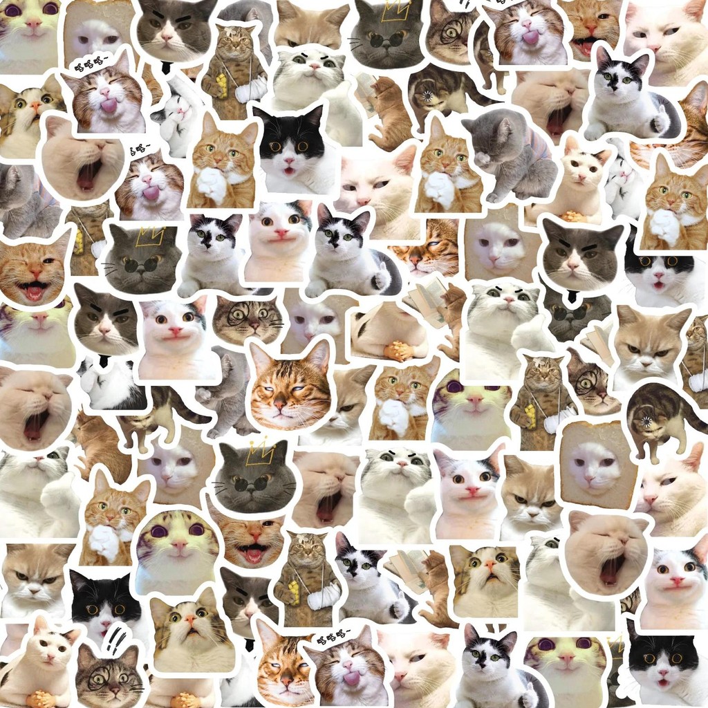 

46pcs/Bag,Cat Stickers,Be for Suitcase Skateboard Luggage Laptop Phone Diy Sticke Decoration Stationery School Supplies Toys
