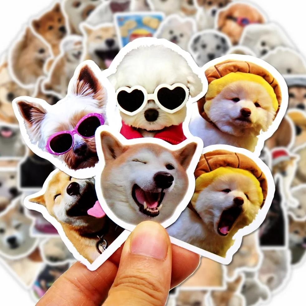 

10/50/100pcs Funny Dog Stickers Cartoon Cute Decals Toy Stationery Guitar Phone Bicycle Laptop Luggage Car Graffiti Kids Sticker