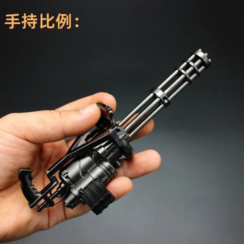 17cm M134 Rapid Fire Machine Gun Gatling Minigun Metal Weapon Miniatures Home Ornament Decoration 1/