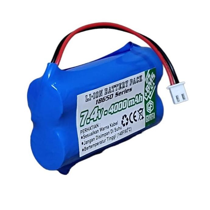 baru Batrai RC/ Speaker & 2X 18650-2S 4000mAh 7.4V Protetor BMS 4.5A XH 2