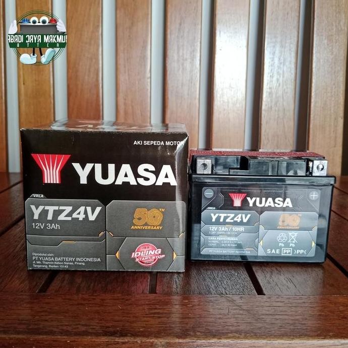 . Aki untuk Honda Beat, Mio, Vario 110, Vixion Yuasa YTZ4V Yuasa