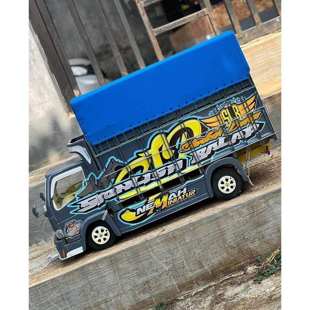 Mobil Mainan Anak Anak Truk Oleng Asli Full Variasi Lampu Led Bonus Terpal Mainan Truk Oleng Asli Uk