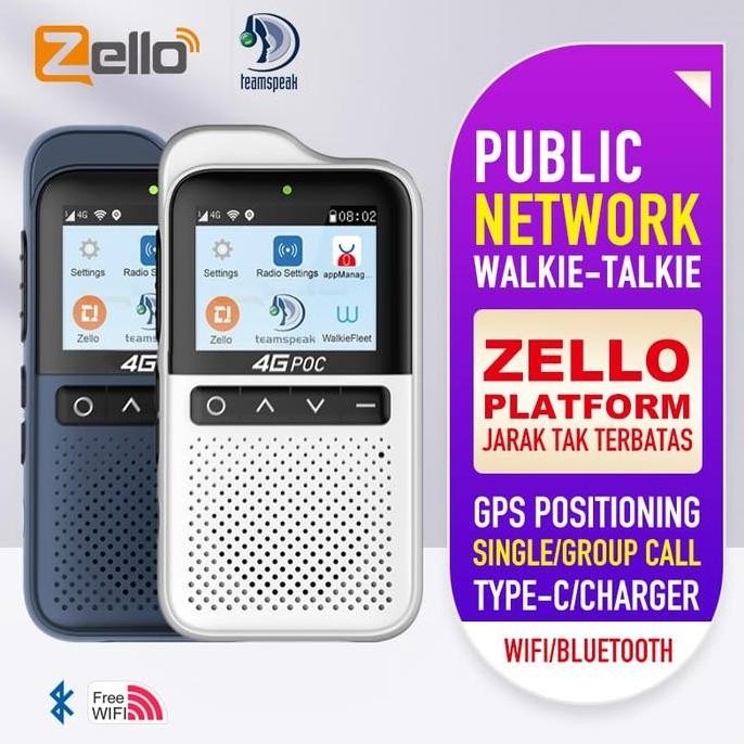 TERBARU - HT POC PREMIUM Walkie Talkie 4g GLOBAL WIFI Bluetooth