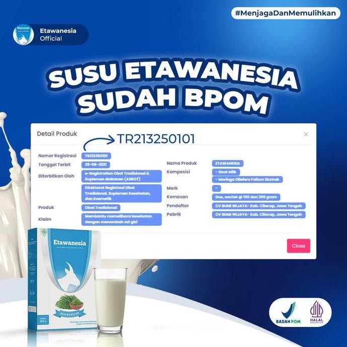 

Paket 3 Box Etawa Biru- Susu Kambing Etawa Etawanesia + Ekstrak Moringa Folium Daun Kelor - Susu Kambing Etawa Bubuk Pecinta Susu Etawa LJM