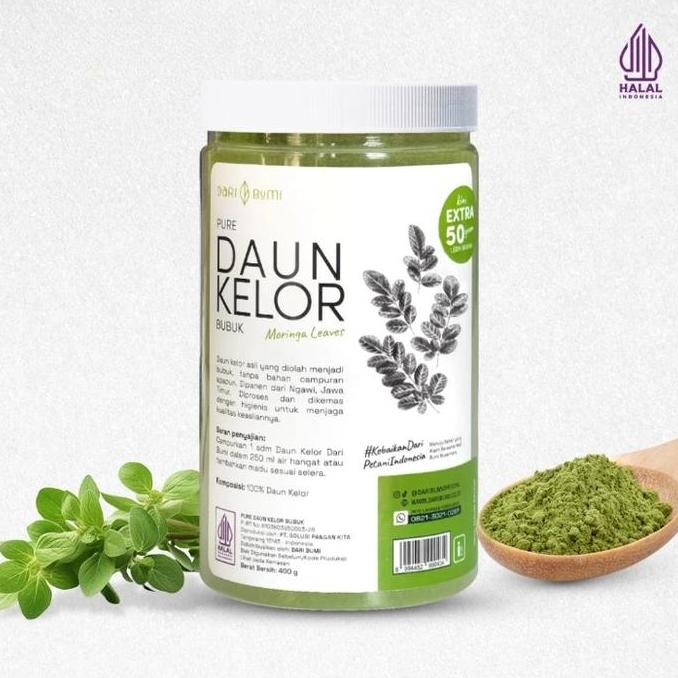 

Kelor Moringa Bubuk Kemasan 450gr Daun Kelor Powder Organik Premium Pure LJM
