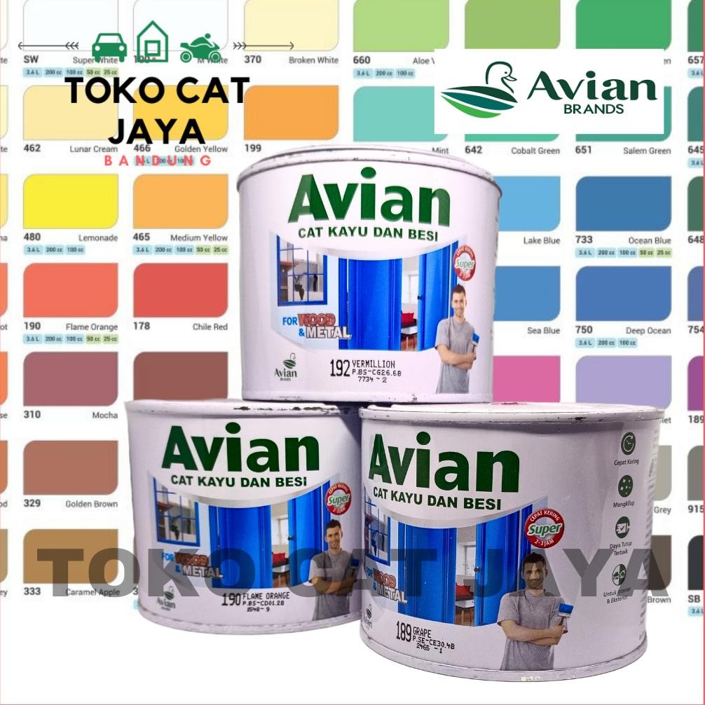 Cat AVIAN Cat Kayu Besi 0,5kg / 0,45Lt / Avian 1/2 kg  Warna Lengkap