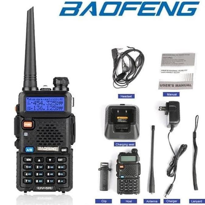 TERMURAH - HT Baofeng UV5R 8 watt jangkauan lebih jauh HT Dual Band murah walkie talkie original