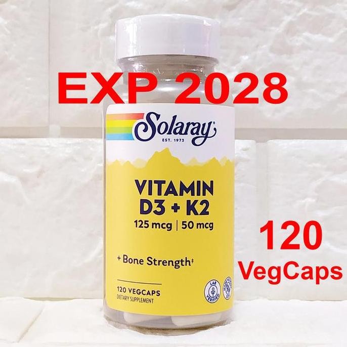 Solaray Vitamin D3 K2 5000 Iu Soy Free 120 Vegcaps Solaray Vit D3K2