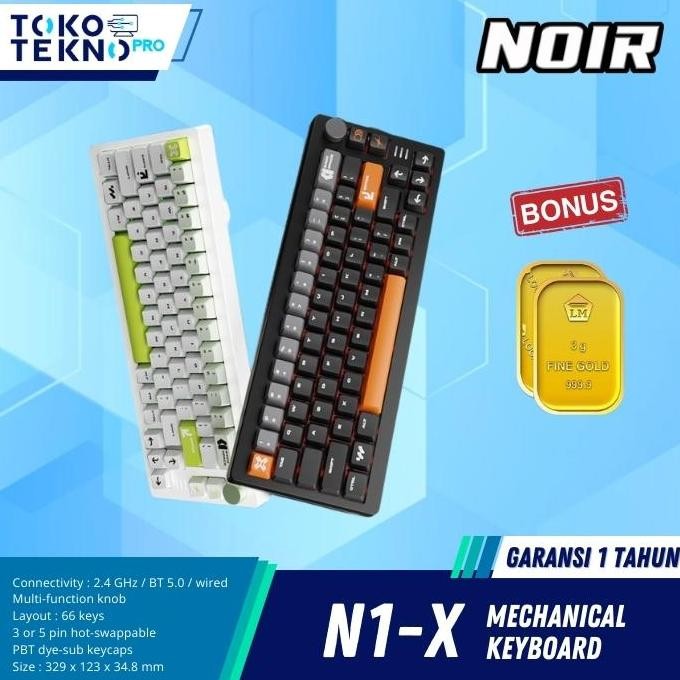 Noir N1x / N1-X Wireless Mechanical Gaming Keyboard VIA Compatible
